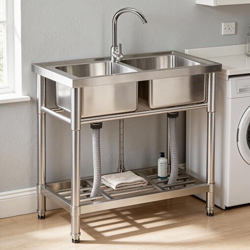 Double bowl stainless - double, steel