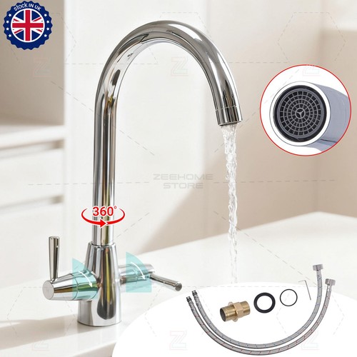 Chrome kitchen sink - chrome, tap