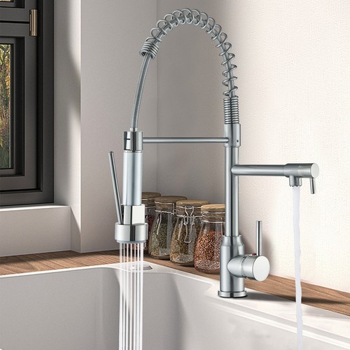 Stainless steel kitchen taps - stainless,