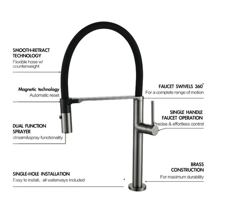 Kitchen sink faucet tap pull - kitchen,