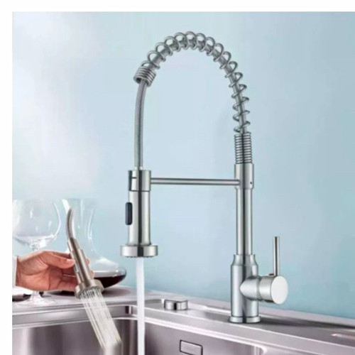 Silver kitchen sink mixer - kitchen, tap