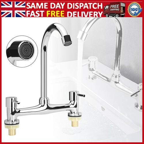Dual lever chrome kitchen sink - lever,