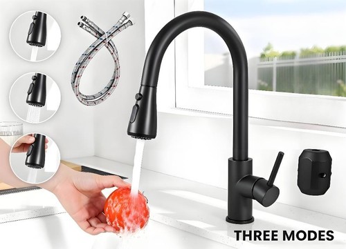 Matt black monobloc - matt, kitchen