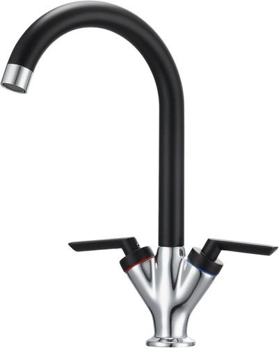 Black and chrome kitchen - black,