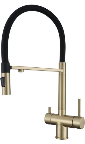 Brushed gold kitchen sink - gold,