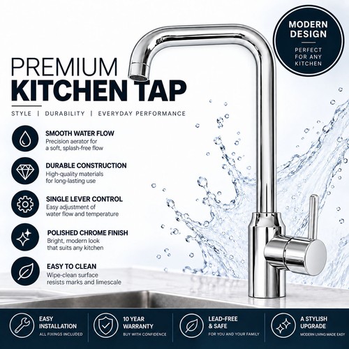 Modern kitchen sink mixer - modern,