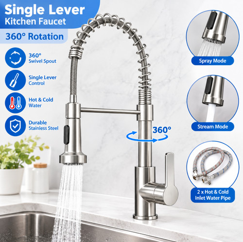 Pull out kitchen tap mixer - kitchen,