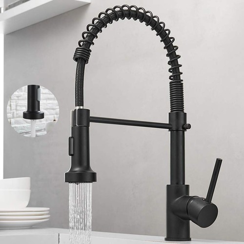 Matt black monobloc kitchen - matt,