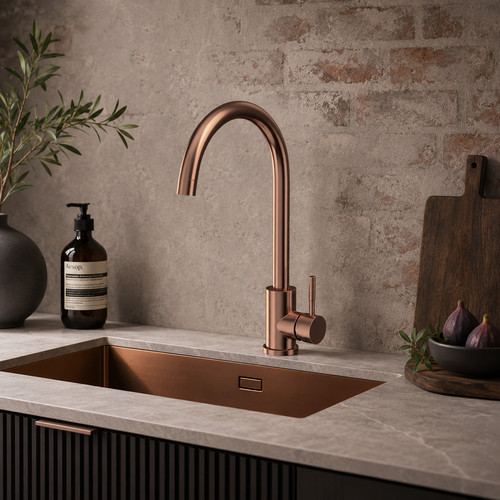 Tempo brushed bronze swan - tempo, neck