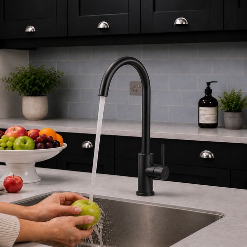 Kitchen sink mixer taps - sink, black
