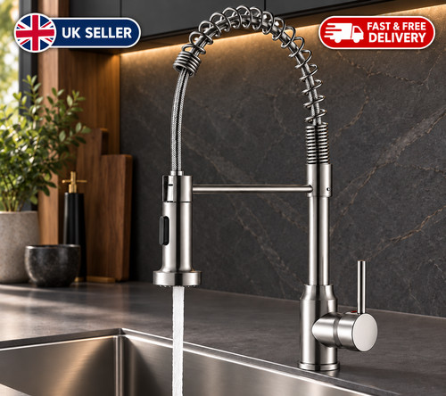 Silver monobloc kitchen - kitchen, sink