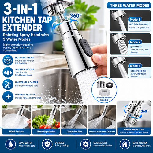 Water kitchen tap - water, head