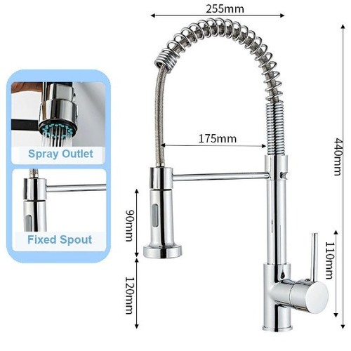 Kitchen tap pull out mixer - kitchen,