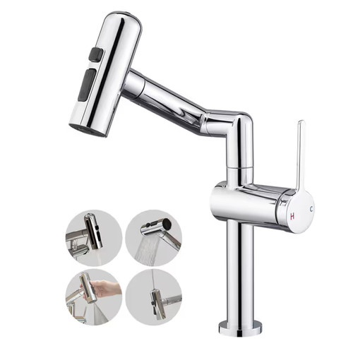 Chrome kitchen mixer - mixer, 360°