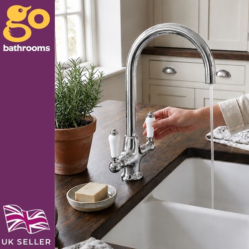 Traditional chrome kitchen tap - traditional,